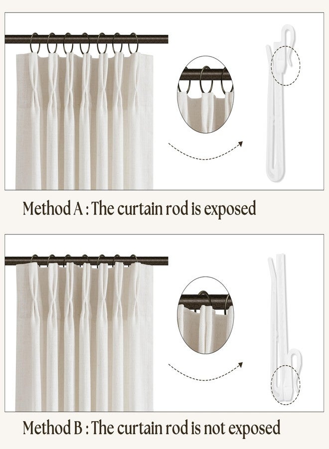 TWODRAPES 16 PCS Black Metal Curtain Rings with Eyelet and 16 PCS Adjustable Plastic Curtain Hooks for Pinch Pleated Curtains, for Window Curtain Rods Fits Up to 1.25 in Rod - Image 4